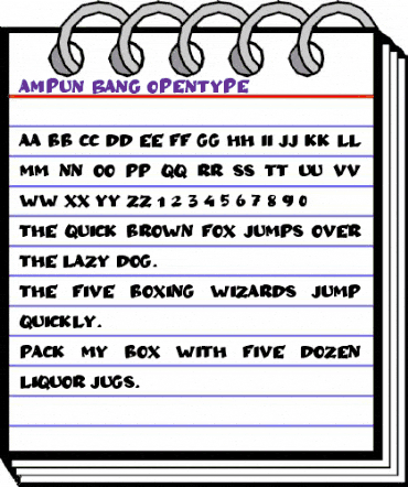a Ampun Bang Regular animated font preview