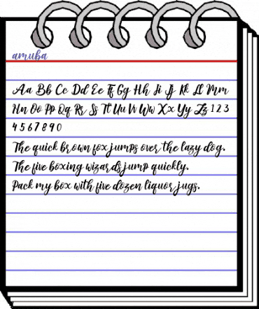 amuba Regular animated font preview
