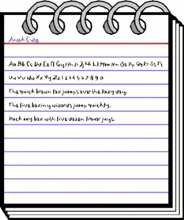 a Anak Cute Regular animated font preview a Anak Cute Regular animated font preview