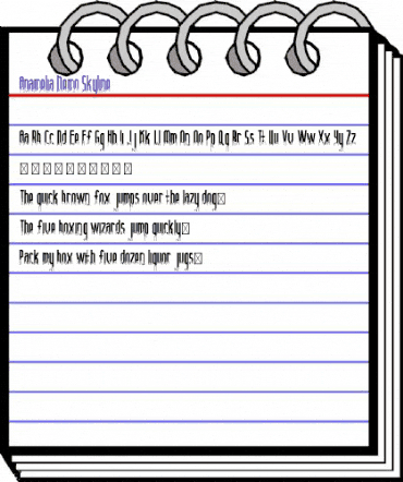 Anamelia Demo Skyline Regular animated font preview