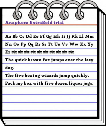 Anaphora Trial ExtraBold animated font preview