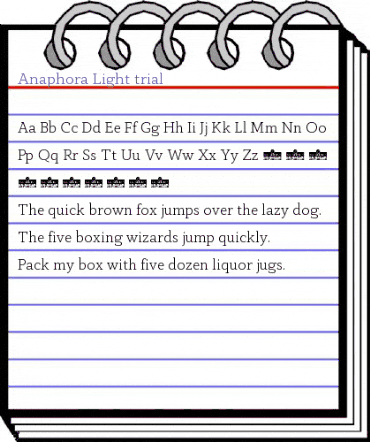 Anaphora Trial Light animated font preview