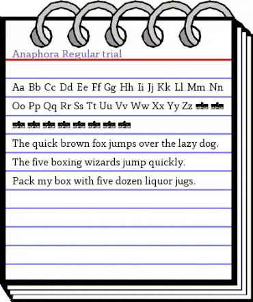 Anaphora  Trial Regular animated font preview