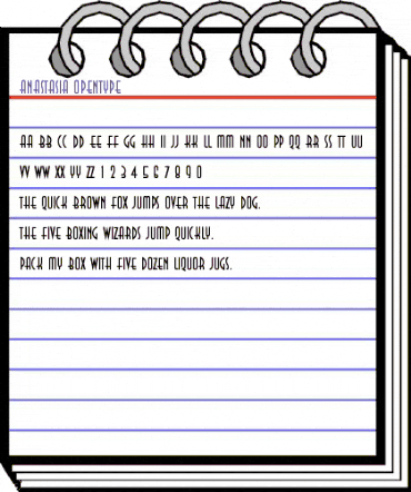 Anastasia Regular animated font preview Anastasia Regular animated font preview