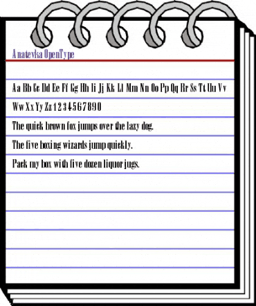 Anatevka Regular animated font preview