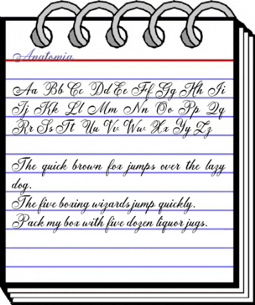 Anatomia Free Regular animated font preview