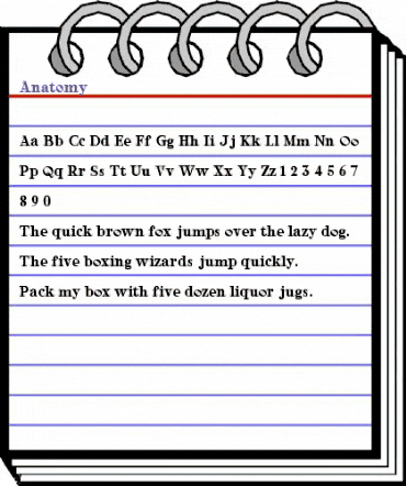 Anatomy Regular animated font preview Anatomy Regular animated font preview