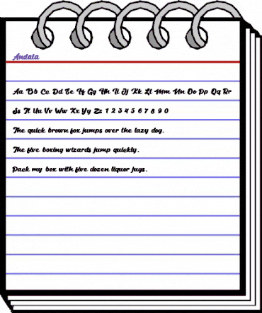 Andala Regular animated font preview Andala Regular animated font preview