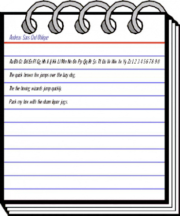 Andreas Sans Cnd Oblique Regular animated font preview Andreas Sans Cnd Oblique Regular animated font preview