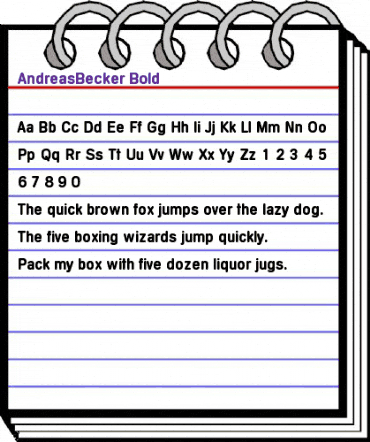 AndreasBecker Bold animated font preview AndreasBecker Bold animated font preview