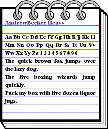 AndrewBecker-Heavy Regular animated font preview