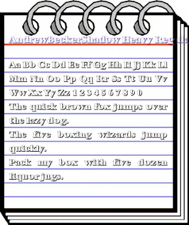 AndrewBeckerShadow-Heavy Regular animated font preview