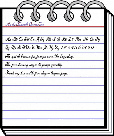 Andy Tusvah Regular animated font preview Andy Tusvah Regular animated font preview