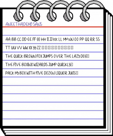 Aneethademo Sans Regular animated font preview