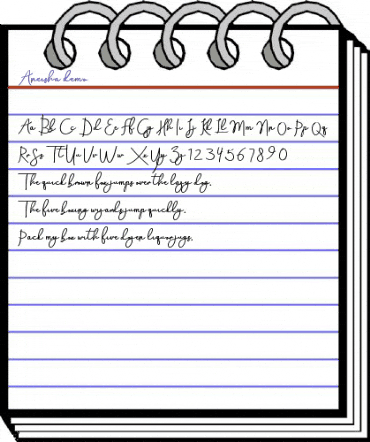 Aneisha Script Bold Regular animated font preview