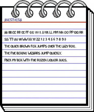 Anesthesia Regular animated font preview