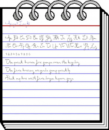 Angel Light Regular animated font preview