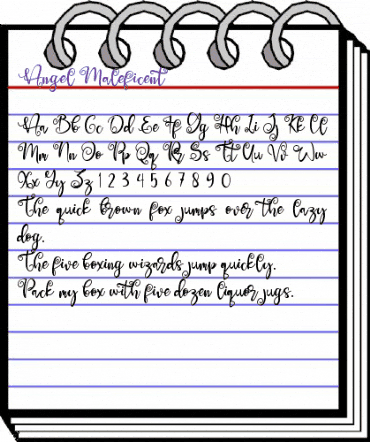 Angel Maleficent Regular animated font preview