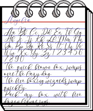 Angelia Regular animated font preview Angelia Regular animated font preview