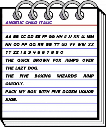 Angelic Child Italic animated font preview Angelic Child Italic animated font preview