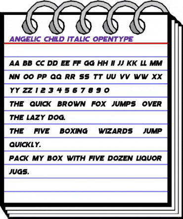 Angelic Child Italic animated font preview Angelic Child Italic animated font preview