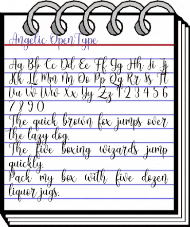 Angelic Regular animated font preview