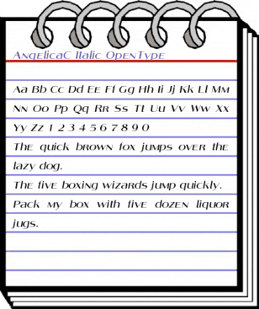 AngelicaC Italic animated font preview AngelicaC Italic animated font preview