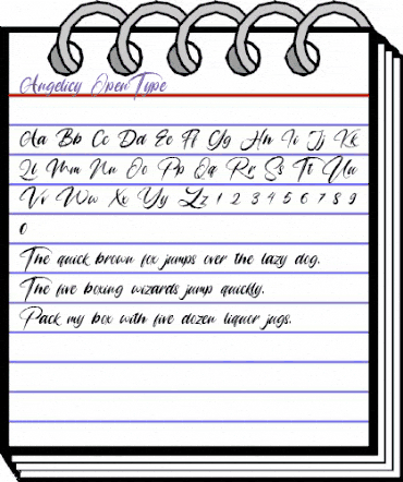 Angelicy Regular animated font preview