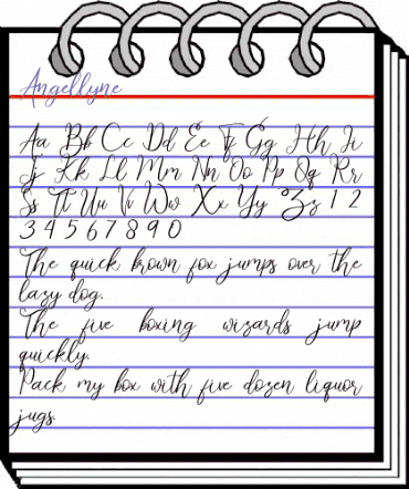Angellyne Regular animated font preview Angellyne Regular animated font preview