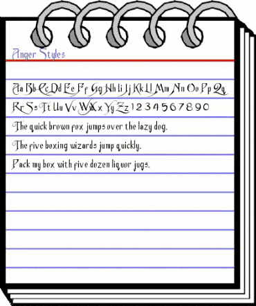 Anger Styles Regular animated font preview