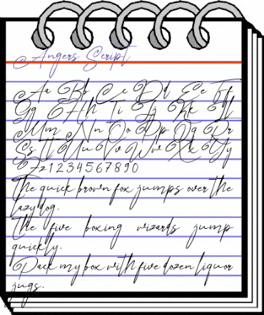 Angers Script Regular animated font preview Angers Script Regular animated font preview