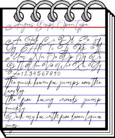 Angers Script Regular animated font preview Angers Script Regular animated font preview