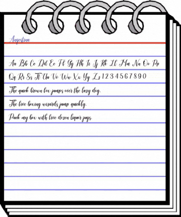 Angestina Regular animated font preview Angestina Regular animated font preview