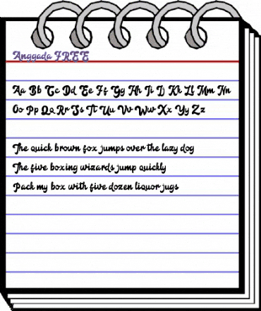 Anggada FREE Regular animated font preview
