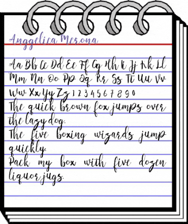 Anggelica Merona Regular animated font preview Anggelica Merona Regular animated font preview