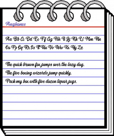 Anghones Regular animated font preview