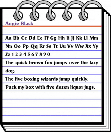 Angie Black animated font preview Angie Black animated font preview