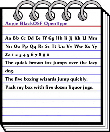 Angie BlackOSF animated font preview