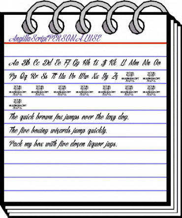 Angilla Script PERSONAL USE Regular animated font preview Angilla Script PERSONAL USE Regular animated font preview