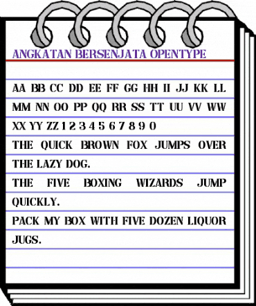 a Angkatan Bersenjata Regular animated font preview