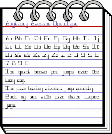 Angklung Awesome animated font preview