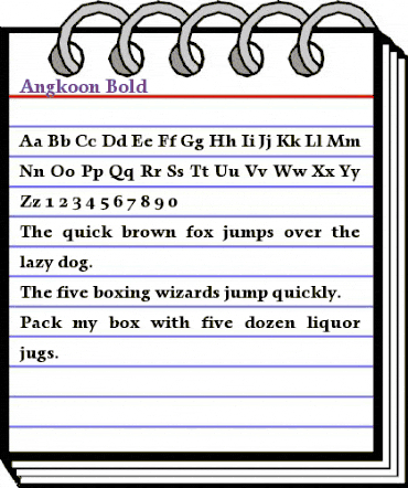 Angkoon-Bold Regular animated font preview