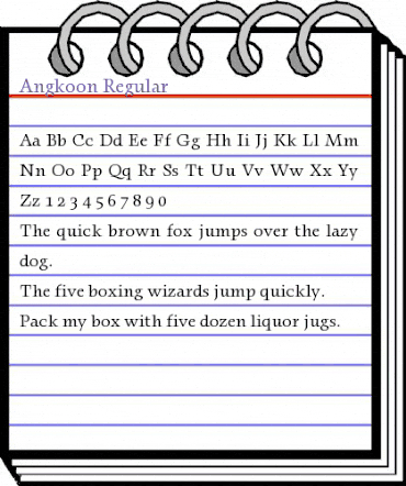 Angkoon-Regular Regular animated font preview