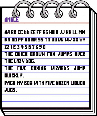 Angle Regular animated font preview Angle Regular animated font preview