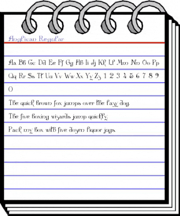 Anglican Regular animated font preview Anglican Regular animated font preview