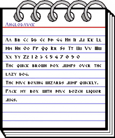 Anglodavek Regular animated font preview
