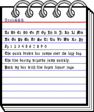 AngloSSK Regular animated font preview AngloSSK Regular animated font preview