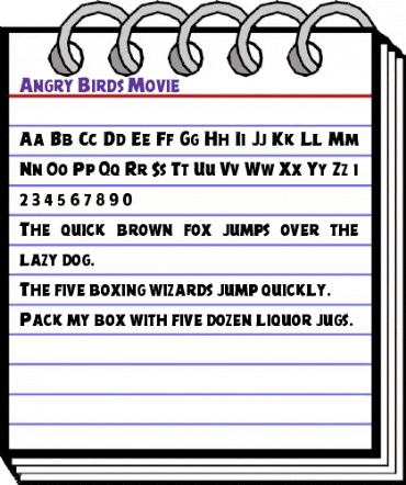Angry Birds Movie Regular animated font preview Angry Birds Movie Regular animated font preview