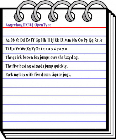 Angryhog ITC Std Regular animated font preview