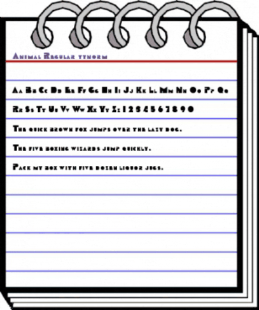 Animal Regular animated font preview Animal Regular animated font preview
